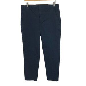 NWT Womens Size 10 10x27 1/2 Vince Navy Blue Crop Stretch Cotton Chino Pants New